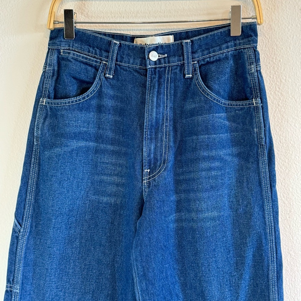 Reformation Max Jeans Indio Wash Cargo Wide Leg Denim Size 27 - Picture 5 of 16